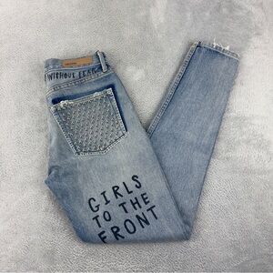 Grlfrnd NWT Women's Size 25 Actual 26x28 Karolina High Rise Skinny Jeans Judas
